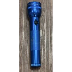 Mag-Lite 10" 2D Cell Battery Blue Flashlight Maglite, Made In USA, Tested Works